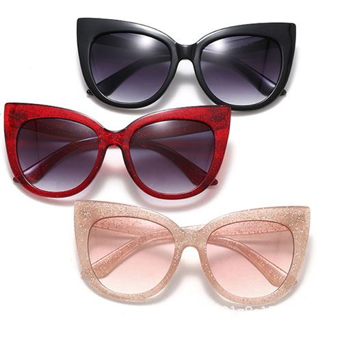 Fashion designer sun glasses Oversized Cat eye women shade Sunglasses 2019