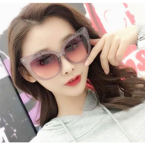 Fashion designer sun glasses Oversized Cat eye women shade Sunglasses 2019