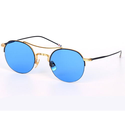 China manufacturer Vintage Round half rimless  Sunglasses with mirror lens