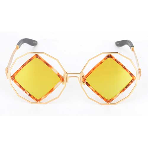 2019 Newest Fashion Retro Irregular Sun glasses Vintage Rhombus women Sunglasses  