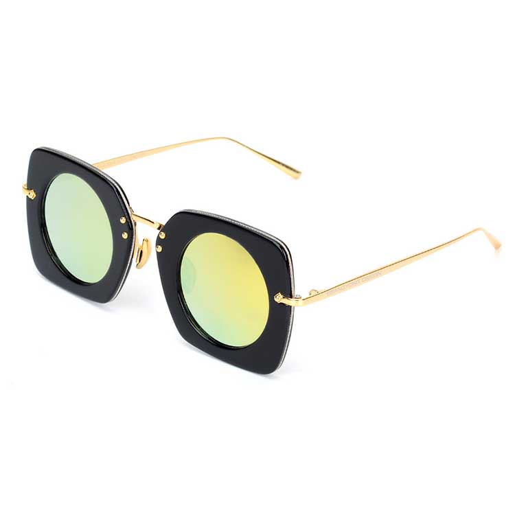 Ready stock high quality unisex acetate and metal combined acetate frame sunglasses