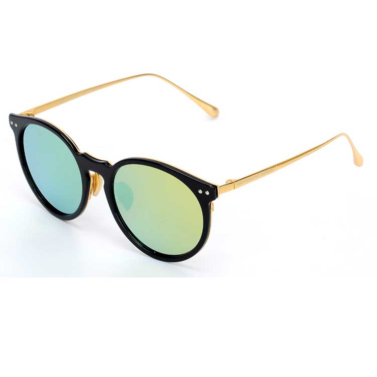 High quality Tortoise Frame titanium and acetate luxury polarized sunglasses women