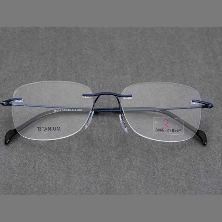Rimless executive titanium optical eyewear screwless frames optical eyeglasses