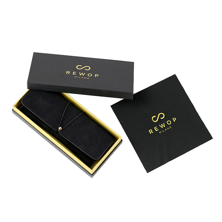  Custom Logo Printing Black Eyeglasses Paper Packaging Box