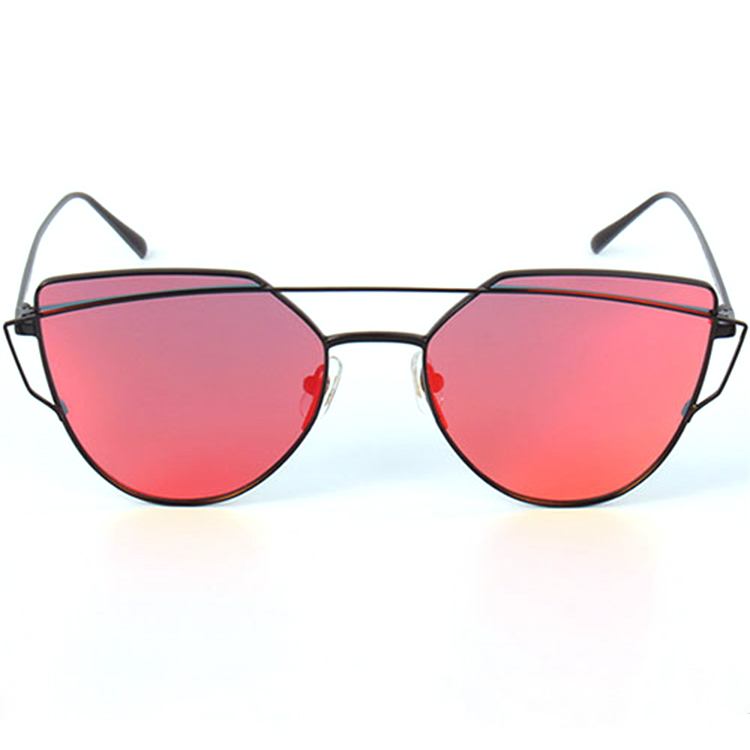 Fashion European style metal cat eye sunglasses custom branded