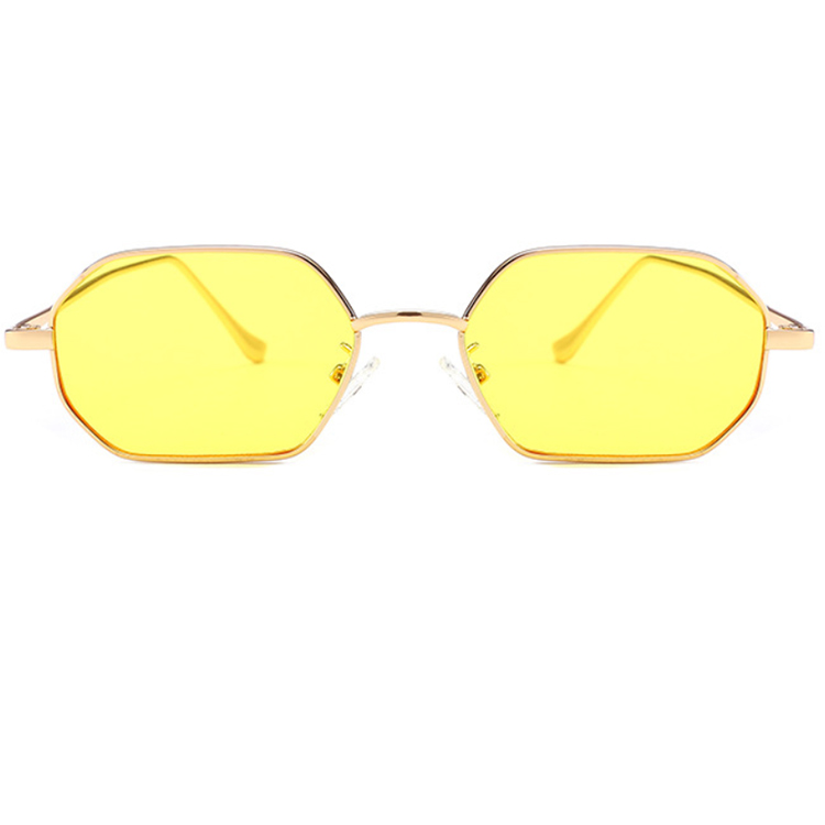 Fashion colorful mirror branded square sunglasses