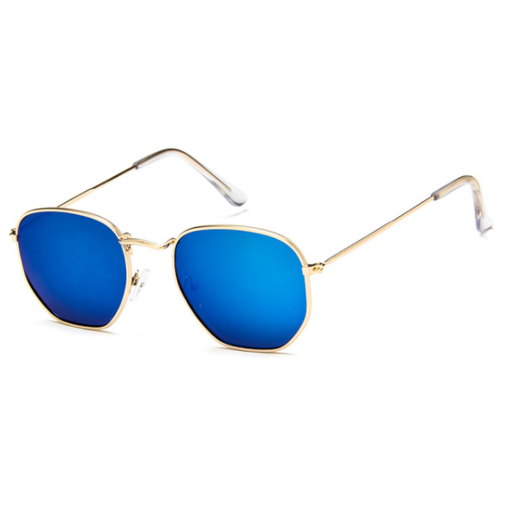 Cool film stainless steel irregularity sunglasses men