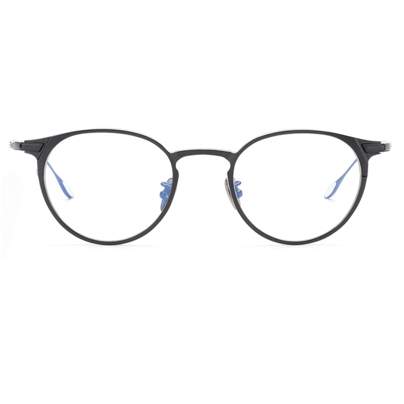 Ultra light titanium eyeglasses optical frame round shape