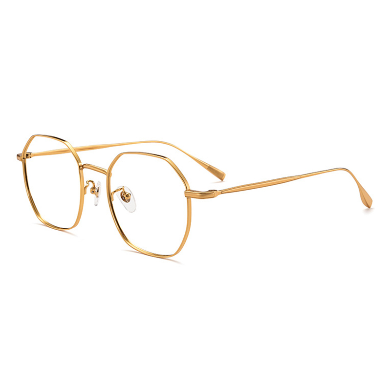 Titanium gold eyewear nickel free gold glasses frames